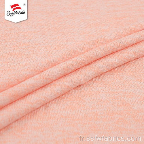 Prix ​​de gros personnalisé poly rayonne en tricot de coton tissu
